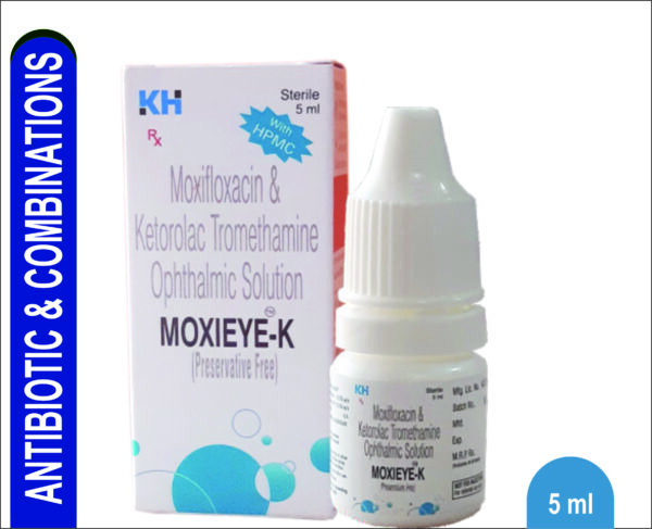 MOXIEYE K<br><br> Moxifloxacin & Ketorolac Tromethamine Ophthalmic Solution