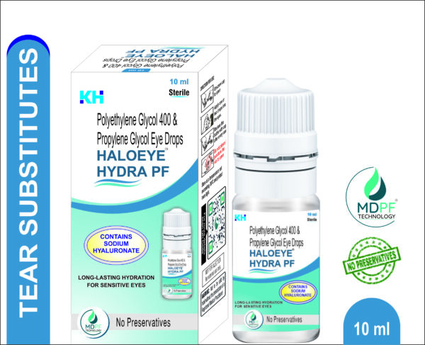 HALOEYE HYDRA PF<br><br> Polyethylene Glycol 400 & Propylene Glycol Eye Drops