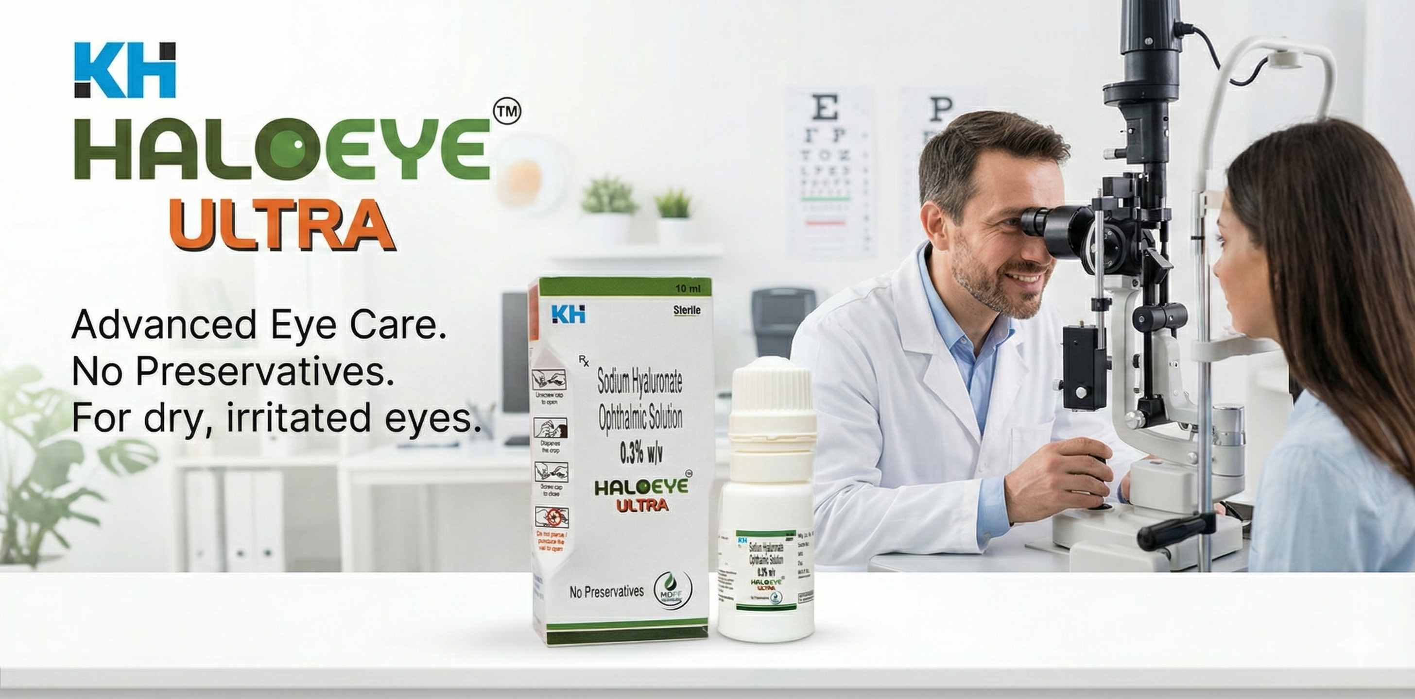 Haloeye Ultra Sodium Hyaluronate Eye Drops for Dry Eyes