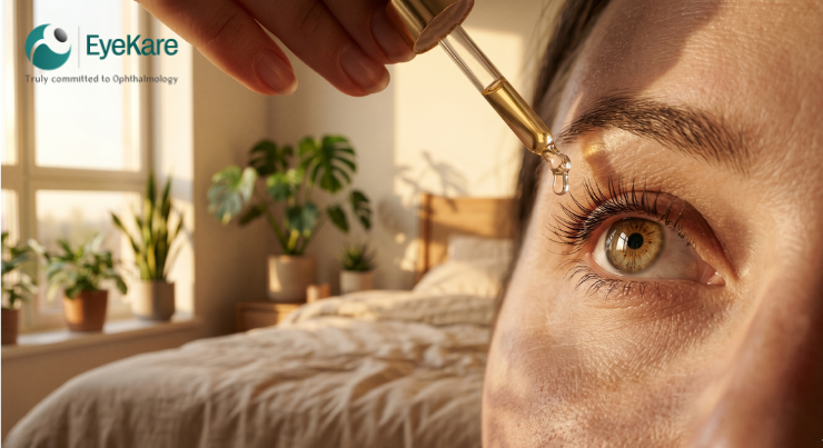 Lubricating eye drops,